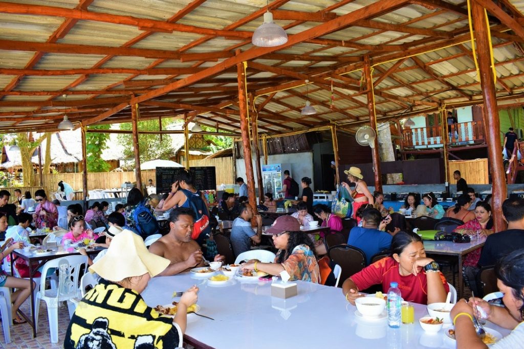 Lunch at Tonsai Bay Phi Phi Islands Thailand